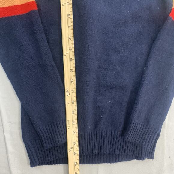 CJ Laing Womens Cotton Long Sleeve Striped Knit Sweater Navy Size XS - Picture 6 of 7